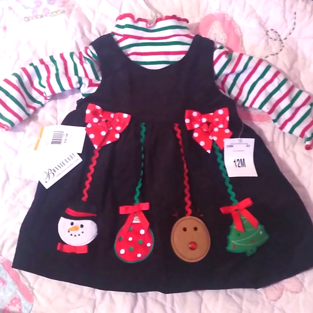 12 Month Bonnie (Jean) Baby Christmas Dress nwt